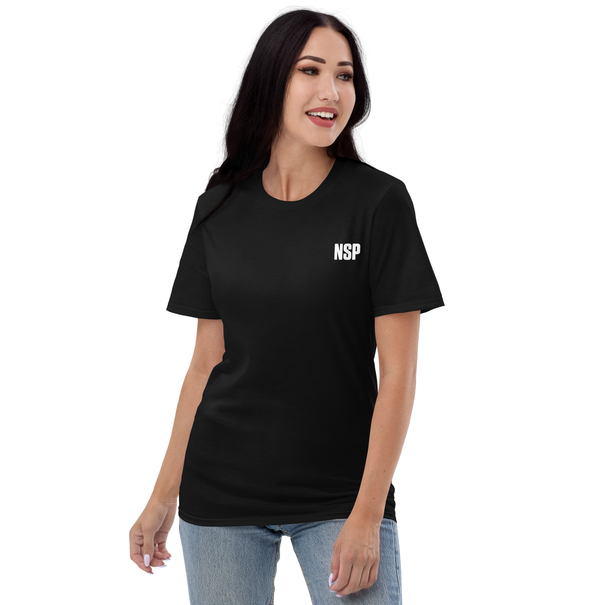 Women's Dark Short-Sleeve T-Shirt  NSP USA Black 