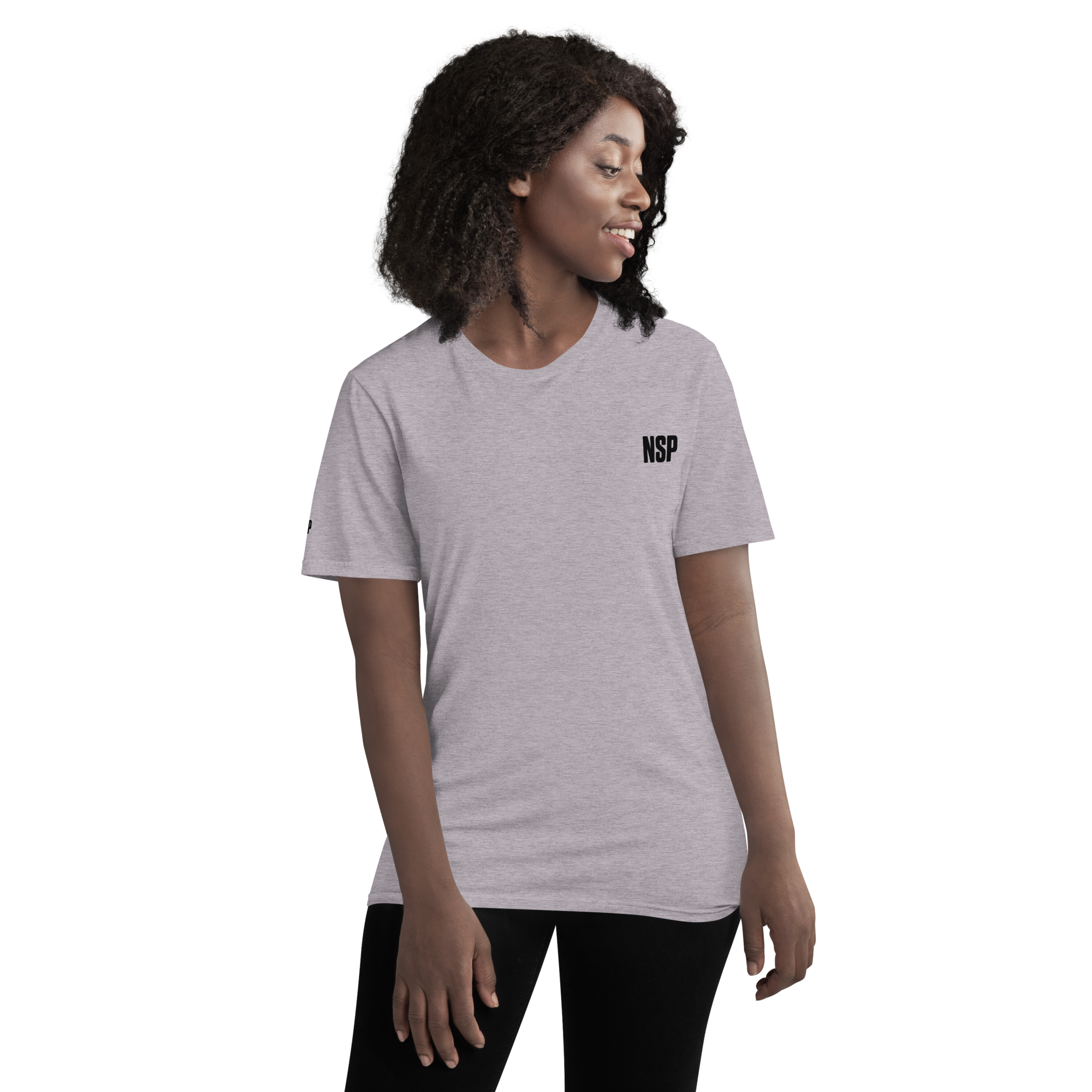 Women's Light Short-Sleeve T-Shirt  NSP USA Heather Grey 