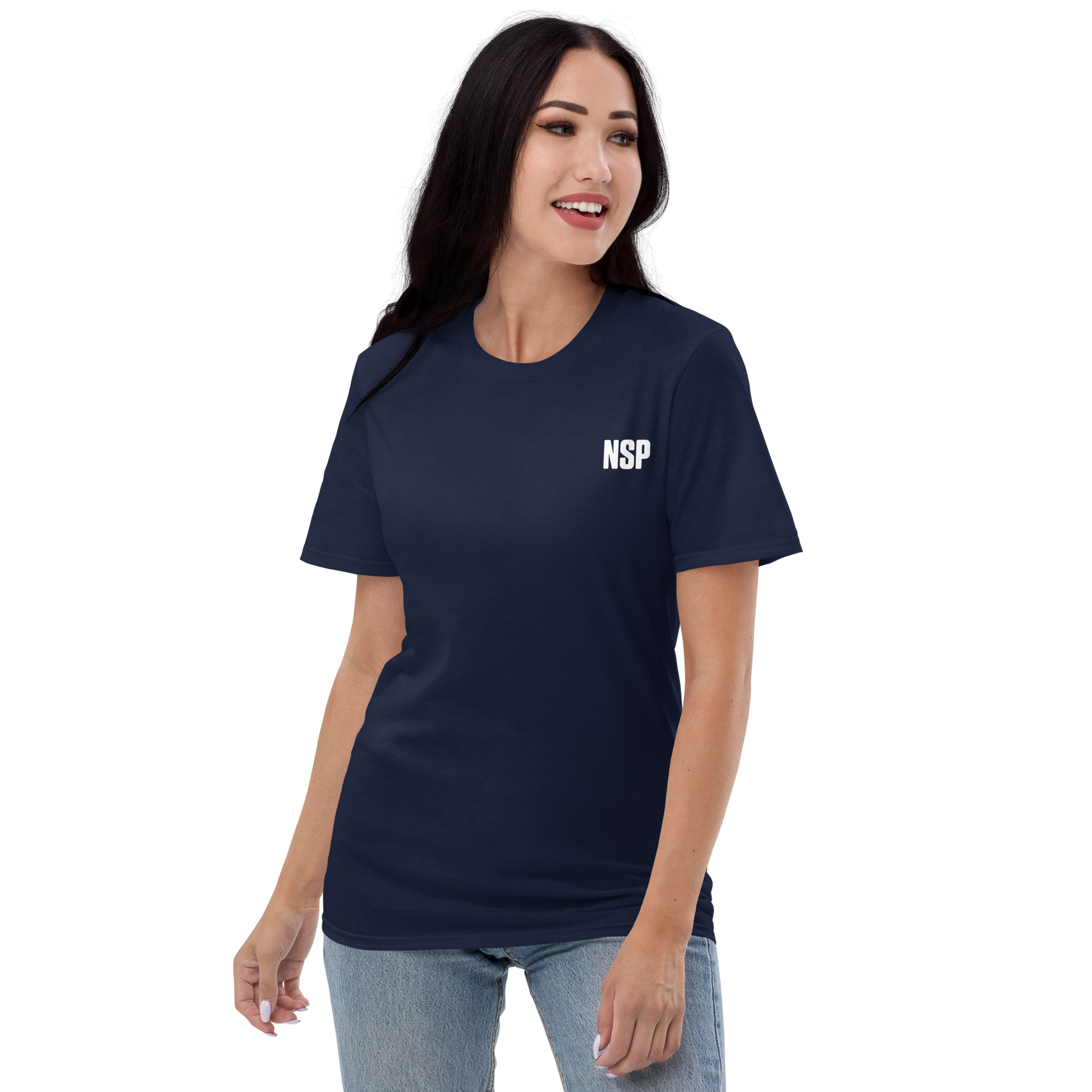 Women's Dark Short-Sleeve T-Shirt  NSP USA Navy 