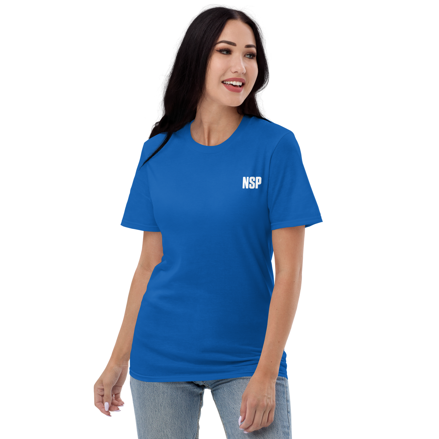 Women's Dark Short-Sleeve T-Shirt  NSP USA Royal Blue 